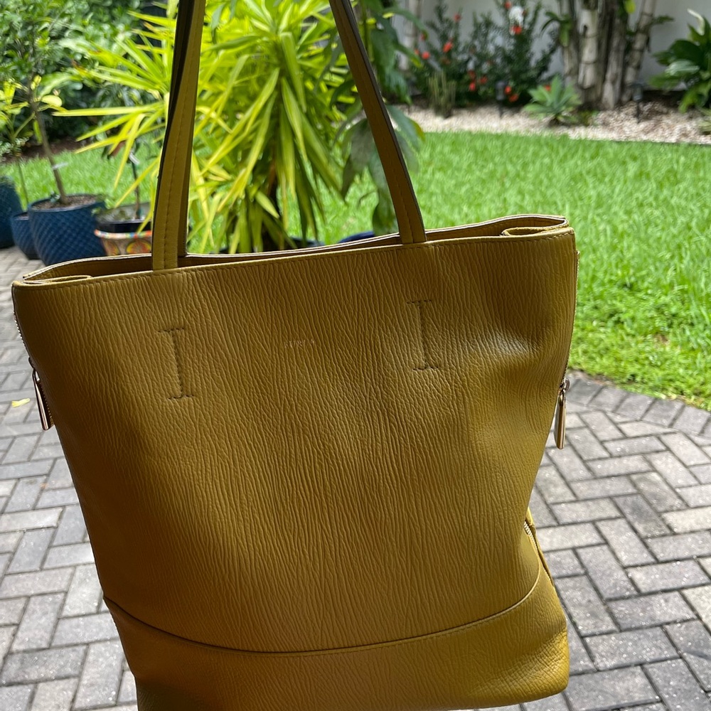 FURLA leather mustard yellow woman tote - Picture 2 of 7